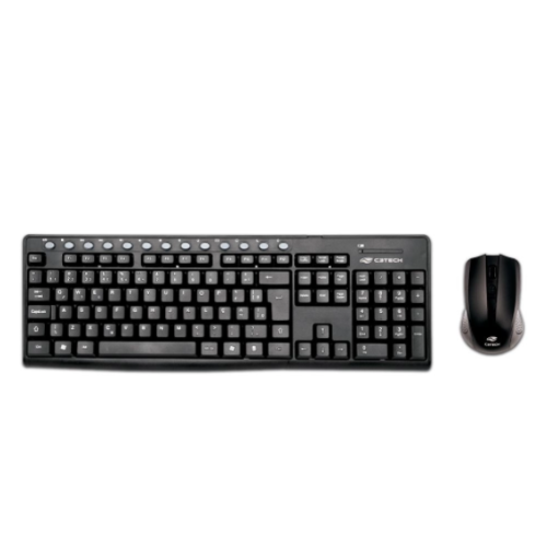 Kit combo teclado e mouse preto c3 tech sem fio, k-w30bk