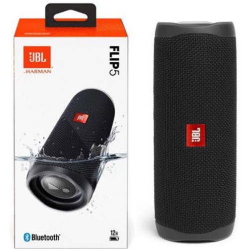 Caixa de Som Portátil JBL Flip 5 com Bluetooth À Prova D'água - Preto